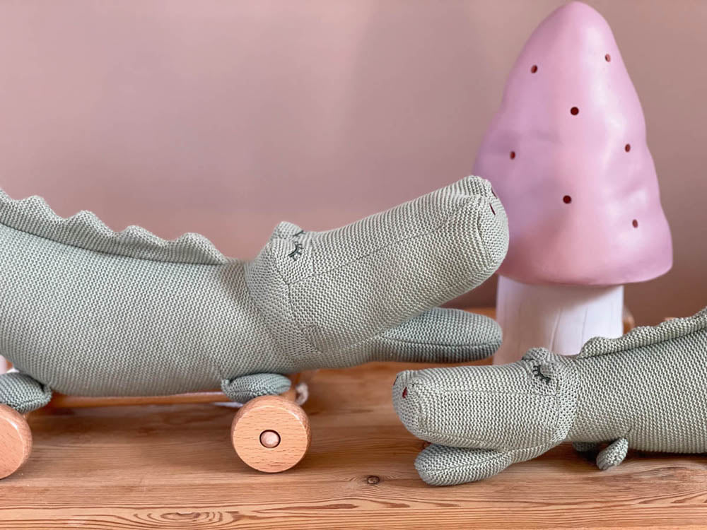 Crocodile à tirer - Vanille Coton