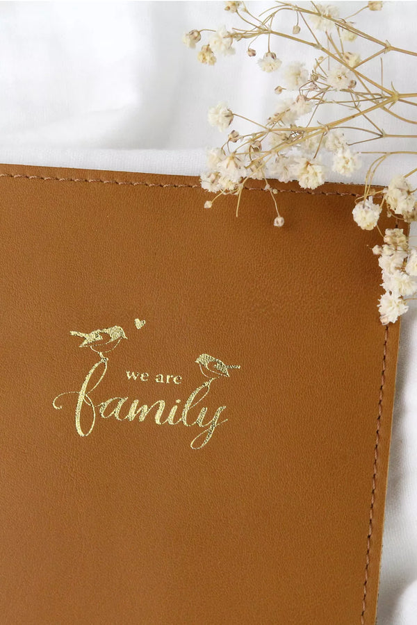 Livret de famille en cuir - Vanille Coton
