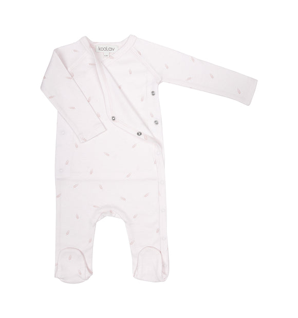 Pyjama cache-coeur épi rose clair - Vanille Coton