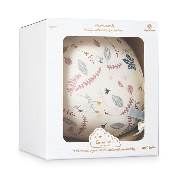 Boite à musique ballon « Leaves Rose » - Vanille Coton