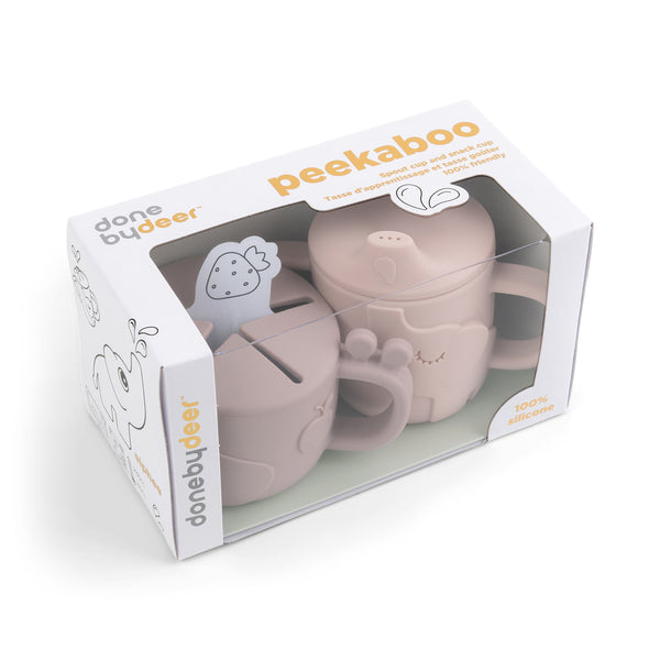 Ensemble duo snack cup et bec verseur - Vanille Coton