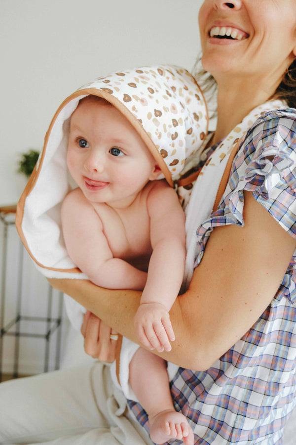 Tablier de bain bébé Léopard - Vanille Coton