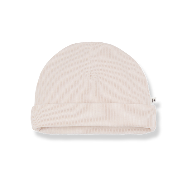 Bonnet naissance  « Kai » - Vanille Coton