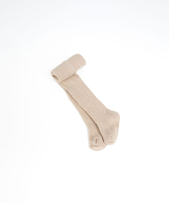 Collants côtelés bébé - Vanille Coton