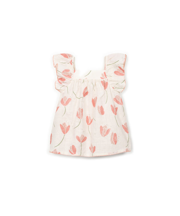 Robe imprimé tulipe - Vanille Coton