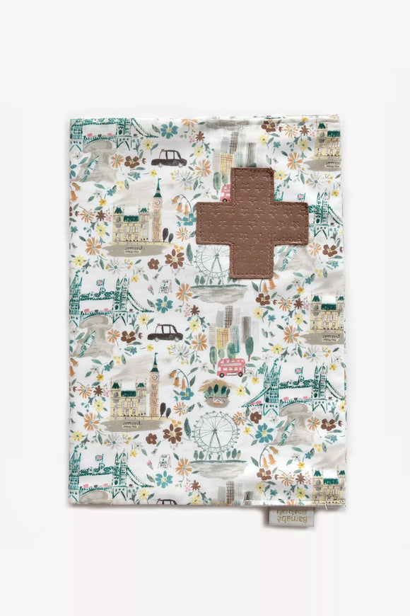 Protège carnet de santé John - Vanille Coton