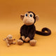 Peluche singe Zazou maman / bébé - Vanille Coton
