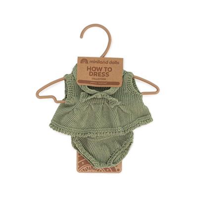 Barboteuse verte 21cm - Vanille Coton