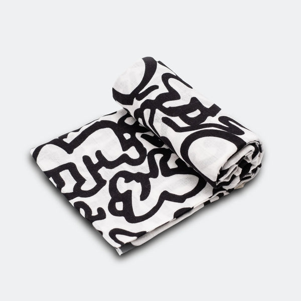 Lange XL contrasté "Keith Haring" - Vanille Coton