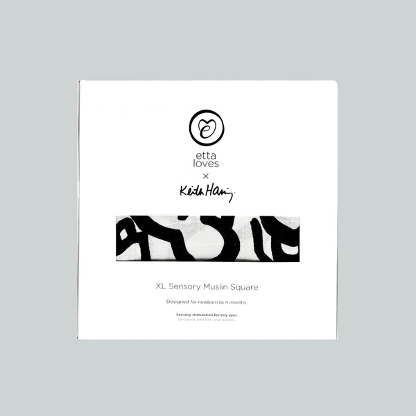 Lange XL contrasté "Keith Haring" - Vanille Coton