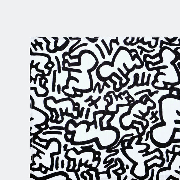 Lange XL contrasté "Keith Haring" - Vanille Coton