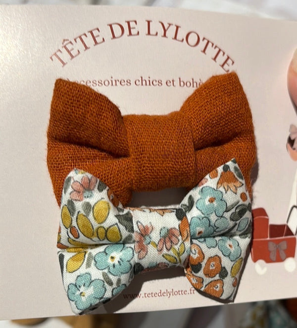 Duo noeuds anti-glisse - Vanille Coton