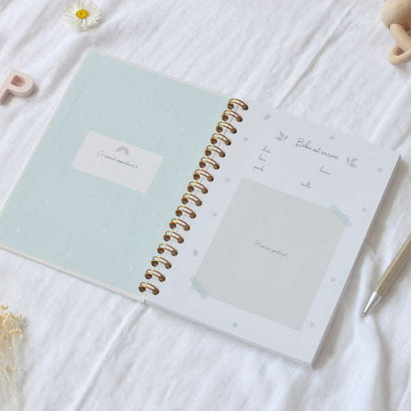 Livre journal de grossesse - Vanille Coton