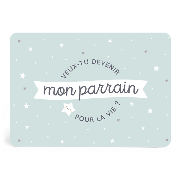 Carte «  veux-tu être mon parrain ? » - Vanille Coton