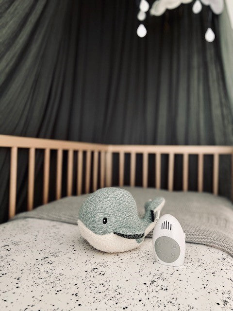 Peluche bruits blancs baleine Moby - Vanille Coton