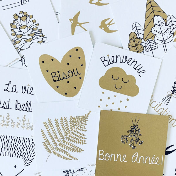 Carte « Bienvenue  » - Vanille Coton