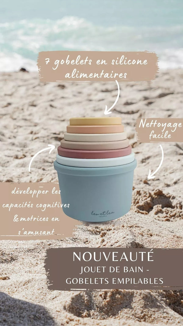 Tour à empiler en silicone - Vanille Coton