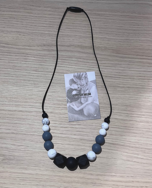 Collier d'allaitement, portage et dentition Poosh'mum - Vanille Coton