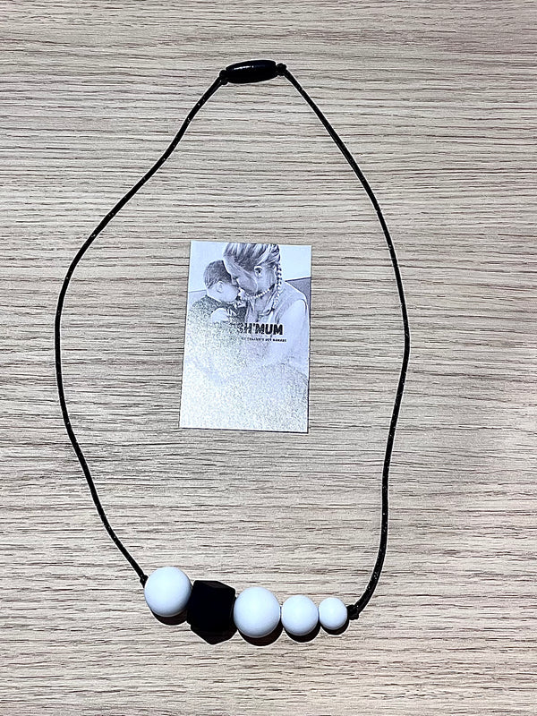 Collier d'allaitement, portage et dentition Poosh'mum - Vanille Coton