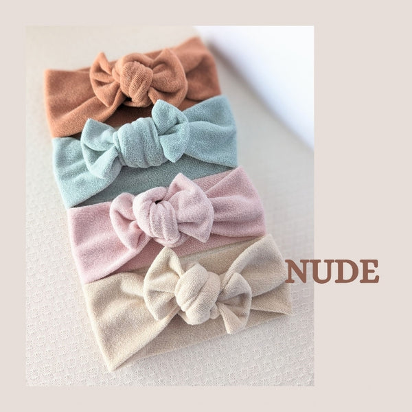 Bandeaux noeuds extensibles Bébé - Vanille Coton