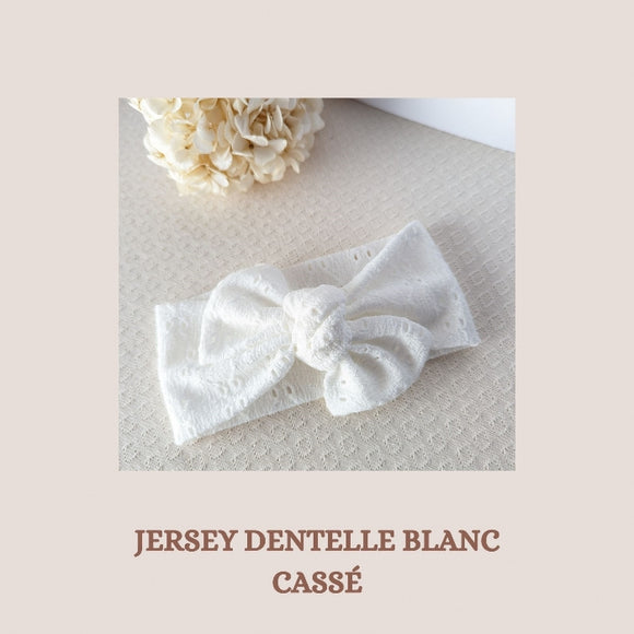 Bandeaux noeuds extensibles Bébé - Vanille Coton
