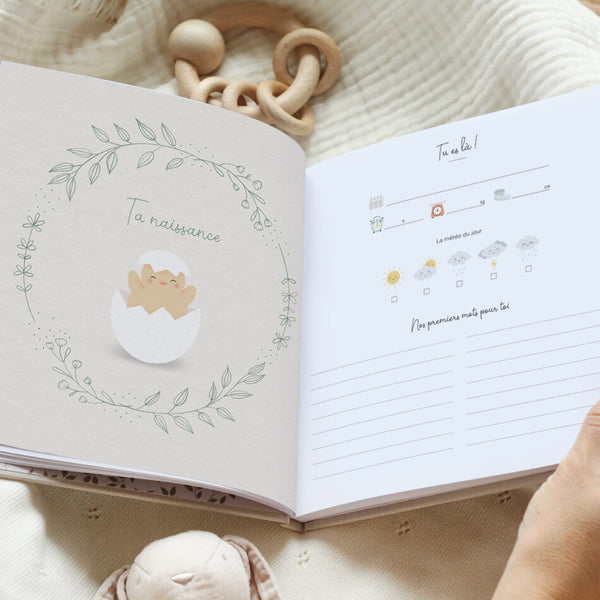 Livre souvenirs de bébé 1ère année - Vanille Coton