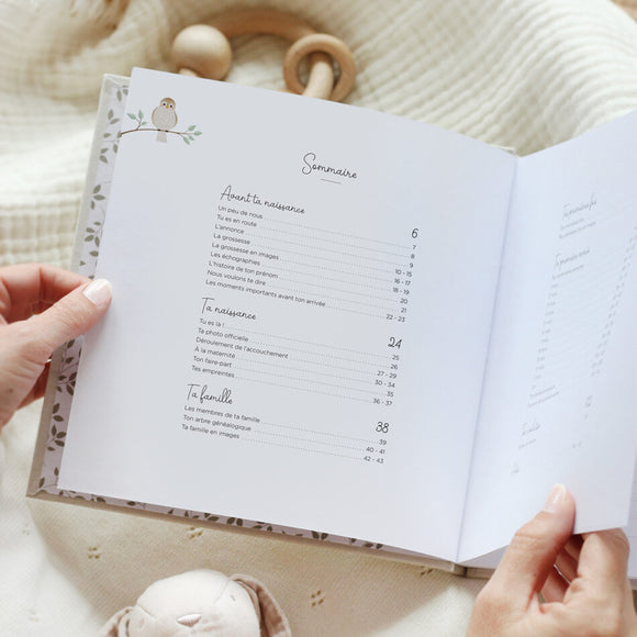 Livre souvenirs de bébé 1ère année - Vanille Coton