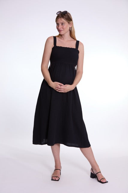 Robe de grossesse et d'allaitement Lola - Vanille Coton