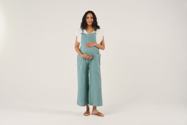 Salopette de maternité et d'allaitement Maya - Vanille Coton