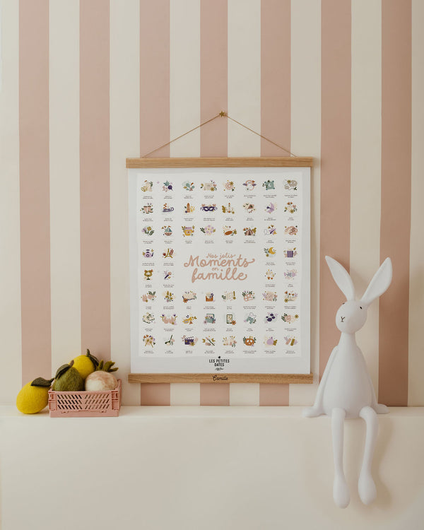 Affiche « Nos jolis moments en famille » - Vanille Coton