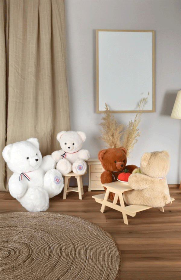 L'Ours Français ivoire doux - Vanille Coton