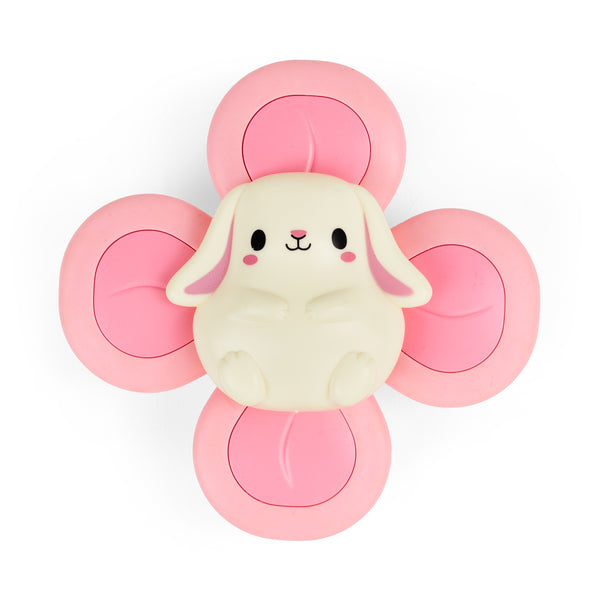 Baby spinner à ventouse lapin - Vanille Coton