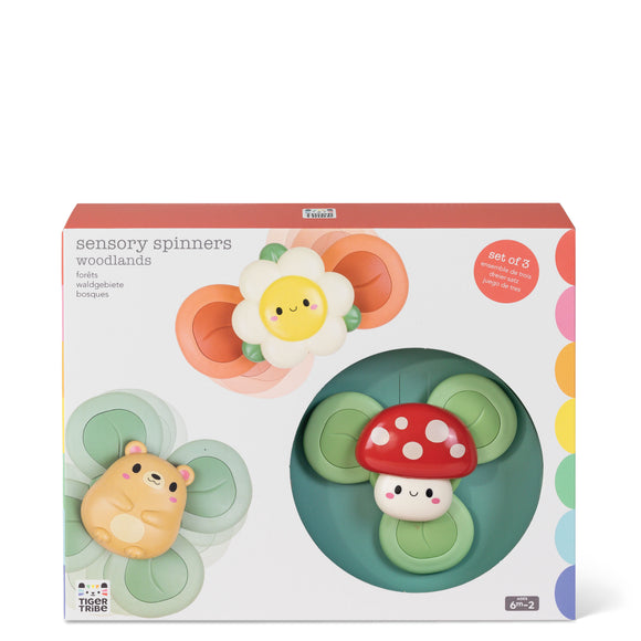 Lot de 3 Baby Spinners à ventouse forêt - Vanille Coton
