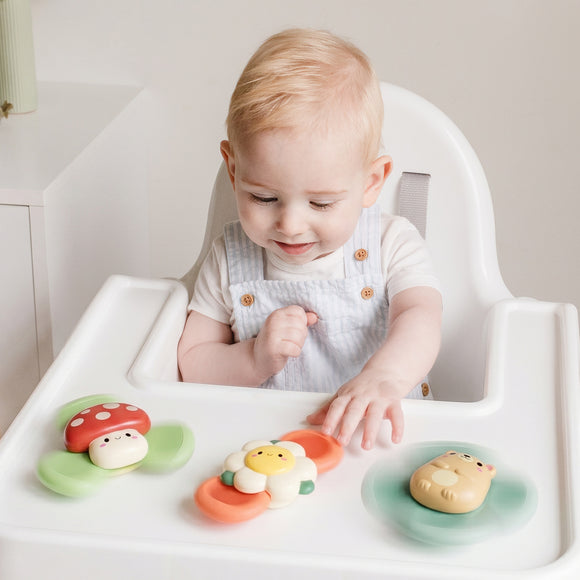 Lot de 3 Baby Spinners à ventouse forêt - Vanille Coton