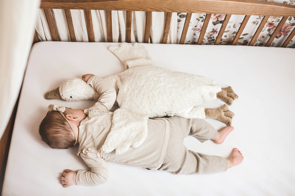 Grande oie blanche bouillotte - Vanille Coton