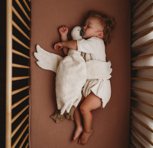 Grande oie blanche bouillotte - Vanille Coton