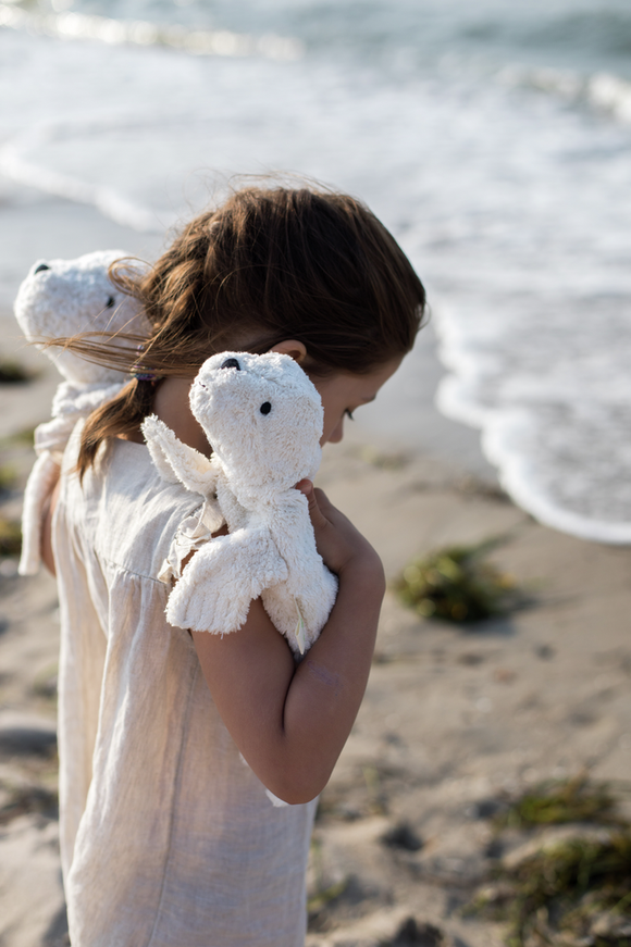 Petit phoque blanc bouillotte - Vanille Coton