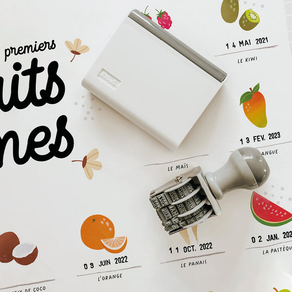 Affiche « Mes premiers fruits et légumes » - Vanille Coton