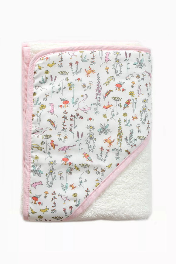 Cape de bain bébé Liberty Céleste - Vanille Coton