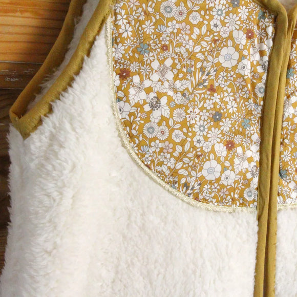 Gigoteuse Liberty et polaire Harper - Vanille Coton