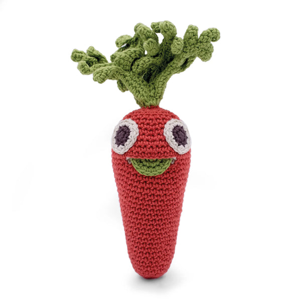 Hochet Marie Charlotte la carotte - Vanille Coton