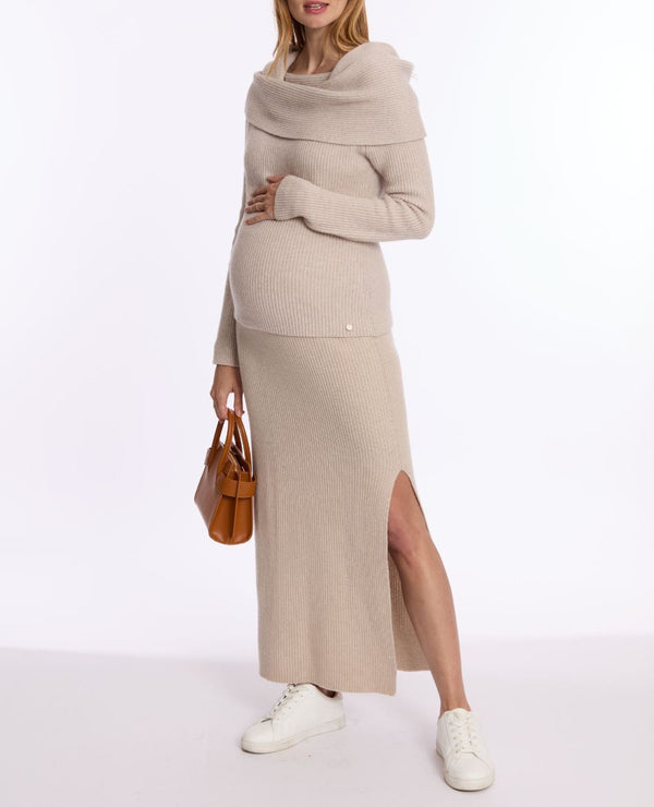 Jupe de maternité cachemire Monica - Vanille Coton