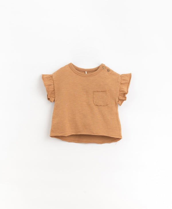 Tee-shirt manches courtes fille - Vanille Coton
