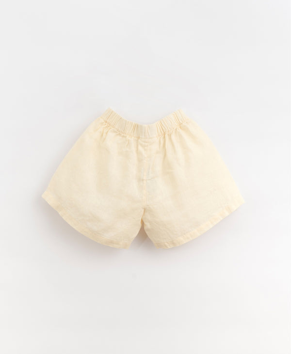 Short en lin fille - Vanille Coton