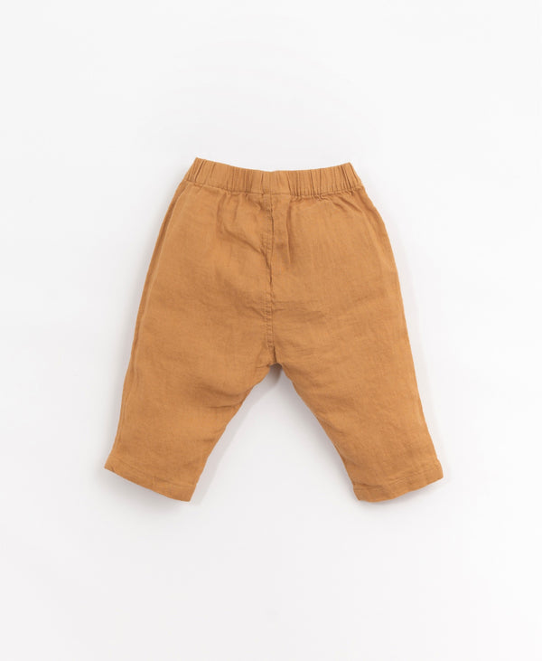 Pantalon garçon en lin à poches - Vanille Coton