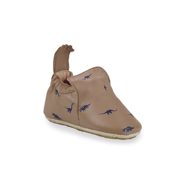 Chaussons Blublu dino foncé - Vanille Coton