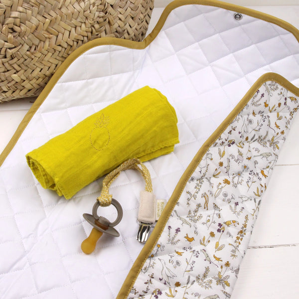 Matelas à langer de voyage Camille - Vanille Coton