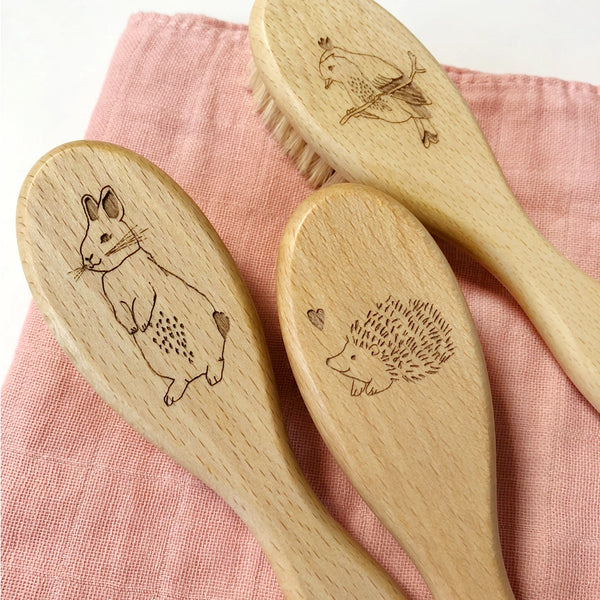 Brosse à cheveux bébé Lapin - Vanille Coton