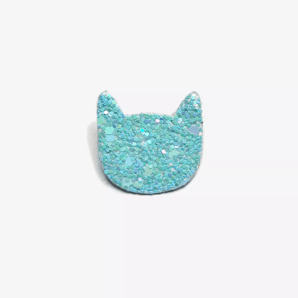 Pin's chat bleu paillette - Vanille Coton