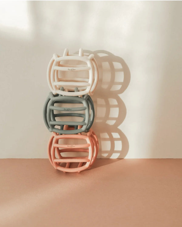 Balle d'activité en silicone bleu - Vanille Coton